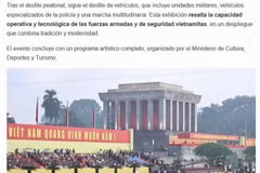 Captura de pantalla del artículo sobre la celebración del 80 aniversario de la Revolución de Agosto y el Día Nacional del 2 de septiembre del pueblo vietnamita. (Fuente: VNA)