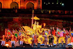 Un programa artístico que muestra el abundante patrimonio cultural de la Ciudadela Imperial de Thang Long. (Foto: Comité Organizador)
