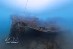 El «barco sin número» C143 yace sumergido en el fondo del mar tras más de seis décadas. (Foto: VNA)