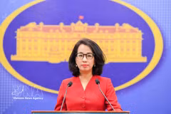 La portavoz del Ministerio de Relaciones Exteriores de Vietnam, Pham Thu Hang. (Fuente: VNA)