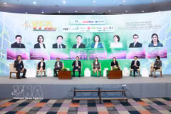 Sesión de debate en el evento. (Fuente: VNA)