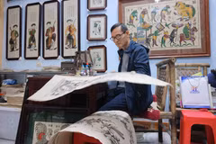Artesanos preservan la vitalidad de pinturas populares de Dong Ho 