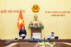 La vicepresidenta de la Asamblea Nacional Nguyen Thi Hong habla en el evento. (Fuente: VNA)