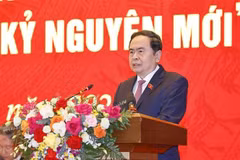 El presidente de la Asamblea Nacional de Vietnam, Tran Thanh Man, habla en el evento. (Fuente: VNA)