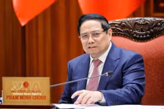 El primer ministro Pham Minh Chinh habla en el evento. (Fuente: VNA)