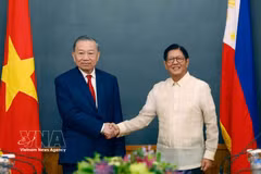 El secretario general del Partido Comunista y presidente de Vietnam, To Lam, y el presidente filipino Ferdinand Romualdez Marcos Jr. sostienen conversaciones en Manila el 1 de junio de 2026. (Foto: VNA)