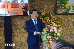El embajador de Vietnam en Brasil, Bui Van Nghi, habla en el evento. (Fuente: Embajada)
