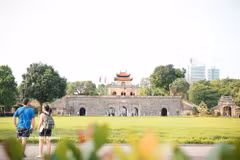 La Ciudadela Imperial de Thang Long, un sitio histórico que atrae a un gran número de visitantes durante las vacaciones. (Fuente: VNA)
