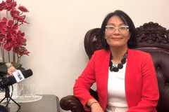 La nueva embajadora de Hanoi en Kuala Lumpur, Pham Thi Thuy Nga, en la entrevista. (Fuente: VNA)