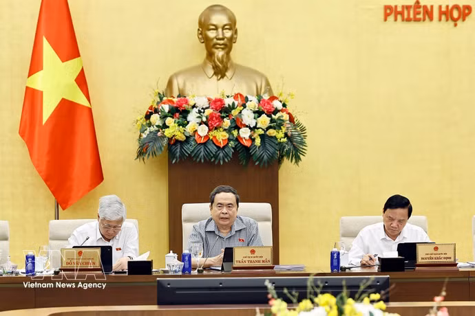 El presidente de la Asamblea Nacional, Tran Thanh Man, habla en el evento. (Fuente: VNA)