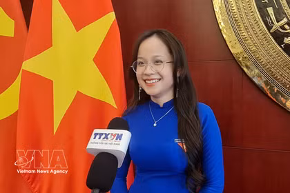 Le Nguyet Quynh, estudiante del Instituto de Gestión Económica de la Universidad Tsinghua (Foto: VNA)