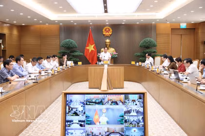 El viceprimer ministro de Vietnam, Le Tien Chau, preside la reunión (Foto: VNA)