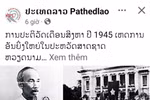 Publicación en la página oficial de Facebook de Pathet Lao. Foto: VNA