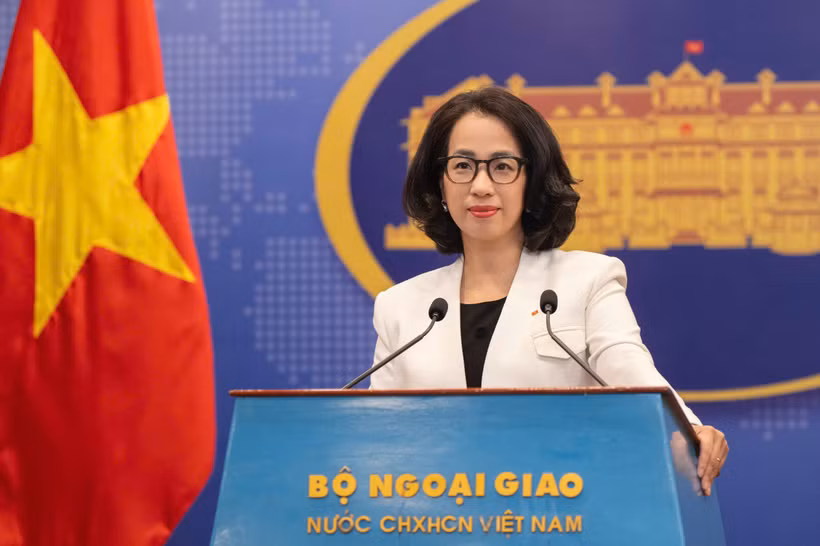 La portavoz del Ministerio de Relaciones Exteriores de Vietnam, Pham Thu Hang (Foto: VNA)