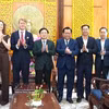 Líderes de Tay Ninh y la delegación de trabajo de la empresa Harvest Waste B.V (Foto: VNA) 