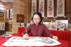 La artesana de mérito Nguyen Thi Oanh. (Fuente: VNA)
