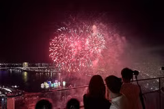 En una actuación de fuegos artificiales. (Fuente: VNA)