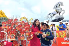 Ciudad de Da Nang recibe a los primeros turistas internacionales en el Año de Caballo. (Fuente: VNA)