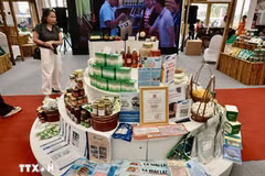 Los productos de OCOP se exhiben en la feria. (Fuente: VNA)