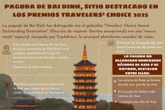 Pagoda de Bai Dinh, sitio destacado en los premios Travelers' Choice 2025