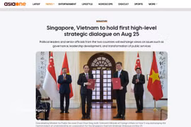 Medios singapurenses destacan el primer Diálogo Estratégico entre Vietnam y Singapur (Foto: VNA)
