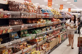 Un rincón del supermercado AEON Long Bien en Hanoi. (Foto: VNA)