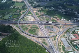 La intersección Long Thanh conecta las autopistas Bien Hoa- Vung tay y Ciudad Ho Chi Minh- Long Thanh- Dau Giay. (Foto: VNA)