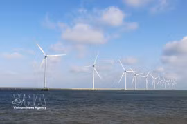 Planta eólica en provincia sureña de Vinh Long. (Foto: VNA)