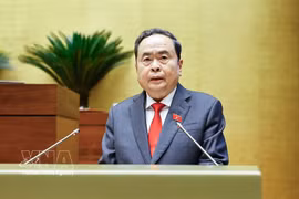 El presidente de la Asamblea Nacional de Vietnam, Tran Thanh Man, habla en la cita (Foto: VNA)