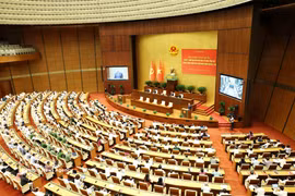 La conferencia de balance del rimer año de implementación del nuevo modelo de organización del sistema político y de gestión gubernamental. (Foto: VNA)