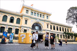 Oficina Central de Correos, una obra arquitectónica única en el centro de Ciudad Ho Chi Minh. Foto: VNA
