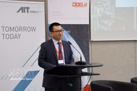 El embajador de Vietnam en Austria, Vu Le Thai Hoang, en el foro. (Foto: VNA)