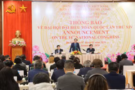 El ministro de Relaciones Exteriores, Le Hoai Trung, en la conferencia de prensa (Foto: VNA)