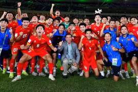 Equipo sub-23 de Vietnam celebra la victoria (Foto: VNA)