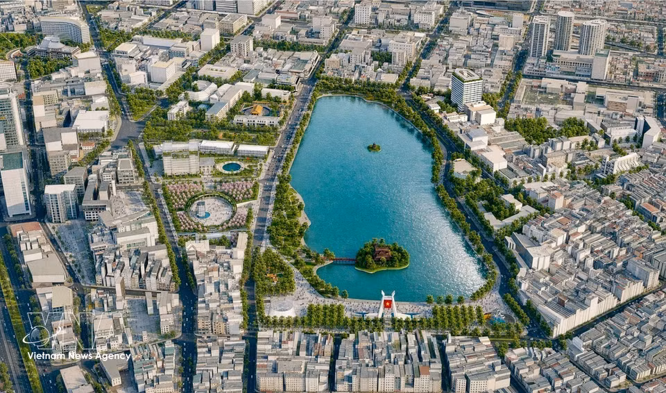 Vista general del plan de ordenación del lago Hoan Kiem. (Foto: VNA)