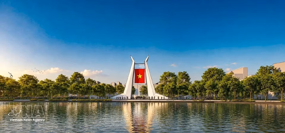 Propuesta de ordenación de la plaza Dong Kinh Nghia Thuc - plaza Hoa Binh. (Foto: VNA)