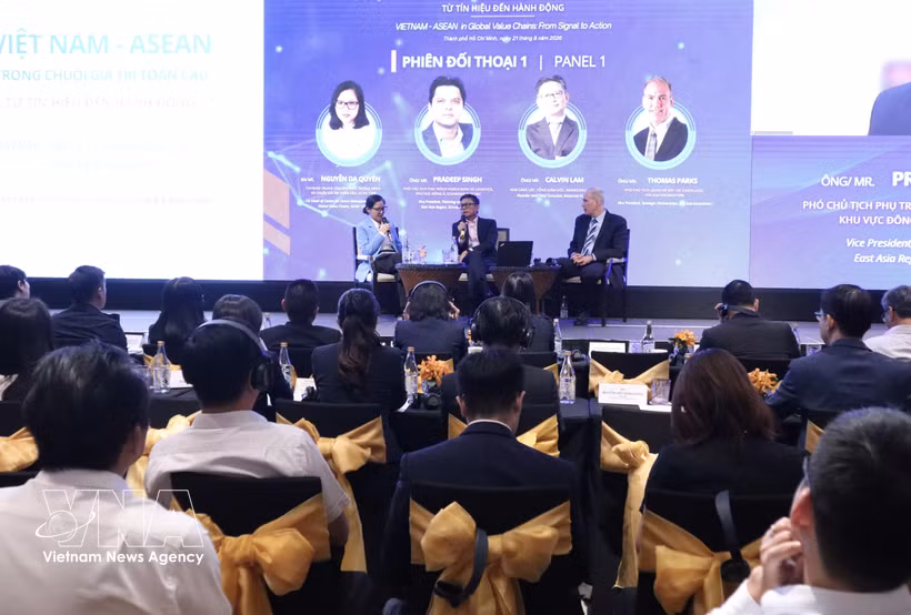 En el Foro de Diálogo Vietnam-ASEAN sobre Cadenas de Valor Mundiales (Foto: VNA)