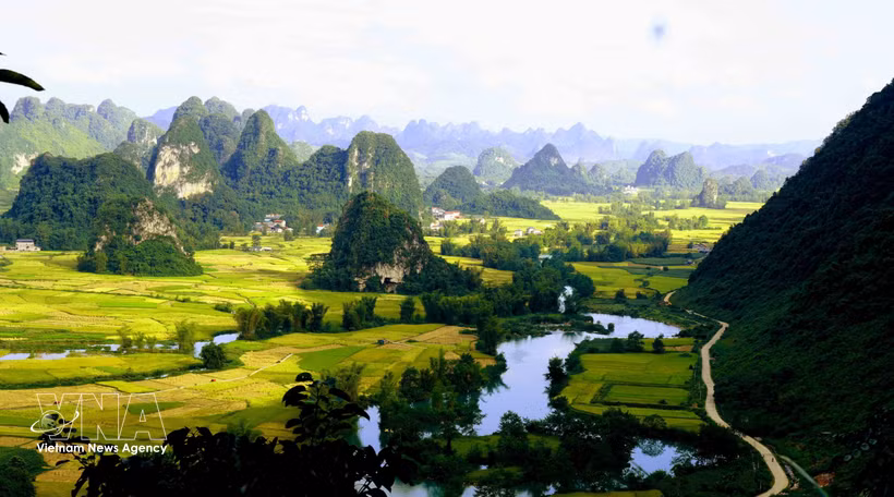 Valle de Ngoc Con, comuna de Dinh Phong, provincia de Cao Bang. (Foto: VNA)