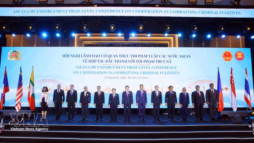 En la Conferencia de Alto Nivel de la ASEAN sobre la Cooperación en la Lucha contra los Delincuentes Fugitivos, celebrada en Hanoi. (Foto: VNA)