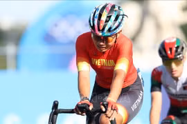 La ciclista Nguyen Thi That. (Fuente: VNA)