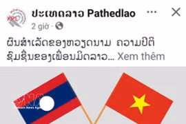 Una publicación en la página oficial de Facebook de Pathetlao. Foto: VNA