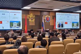 Durante el foro, se presentan a los delegados algunos logros destacados en la diplomacia entre pueblos entre San Petersburgo y Vietnam. Foto: VNA 