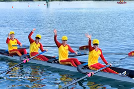 El equipo femenino de remo de Vietnam en los XX Juegos Asiáticos (ASIAD 20). Foto: VNA