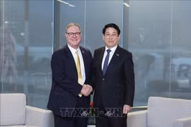 El presidente de Vietnam, Luong Cuong, y el vicegobernador de Washington, Denny Heck. (Fuente: VNA)