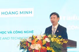 El viceministro de Ciencia y Tecnología Hoang Minh habla en la conferencia. (Fuente: VNA)