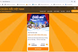 La Federación de Circo ha colaborado recientemente con VTC Corporation para lanzar una plataforma de venta de entradas en línea a través del sitio web xiecvietnam.vn. Foto: xiecvietnam.vn. 