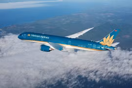 Un avión de Vietnam Airlines volando hacia Europa. (Foto ilustrativa: Vietnam+)
