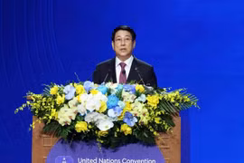 El presidente de Vietnam, Luong Cuong, habla en la sesión inaugural. (Foto: VNA)