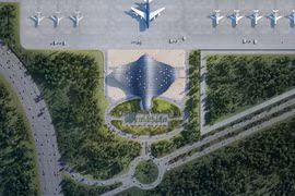 Representación gráfica de la terminal VIP. La infraestructura aeroportuaria de Phu Quoc está lista para dar servicio a la APEC 2027.
