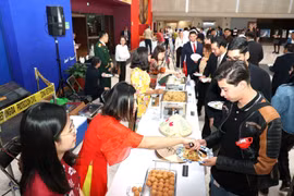 Puesto de cocina vietnamita en el evento. (Foto: VNA)